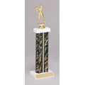 Spectrum Series Lightning Black & Gold Trophy on Column (17")
